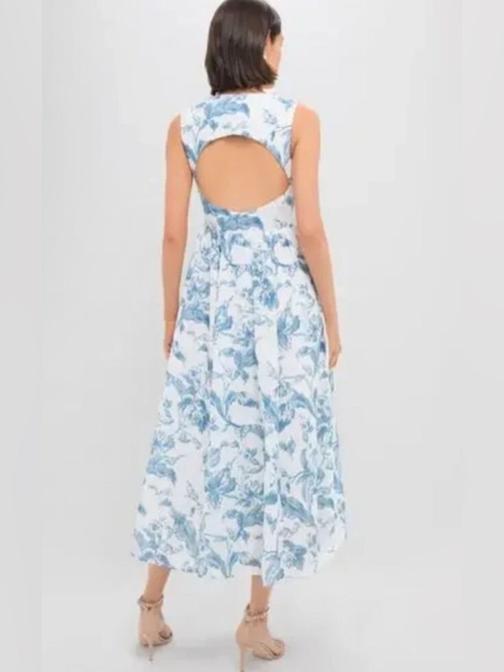 NEW Tuckernuck Hyacinth House Dusty Blue Floral Maizie Maxi Dress Medium - Picture 4 of 12